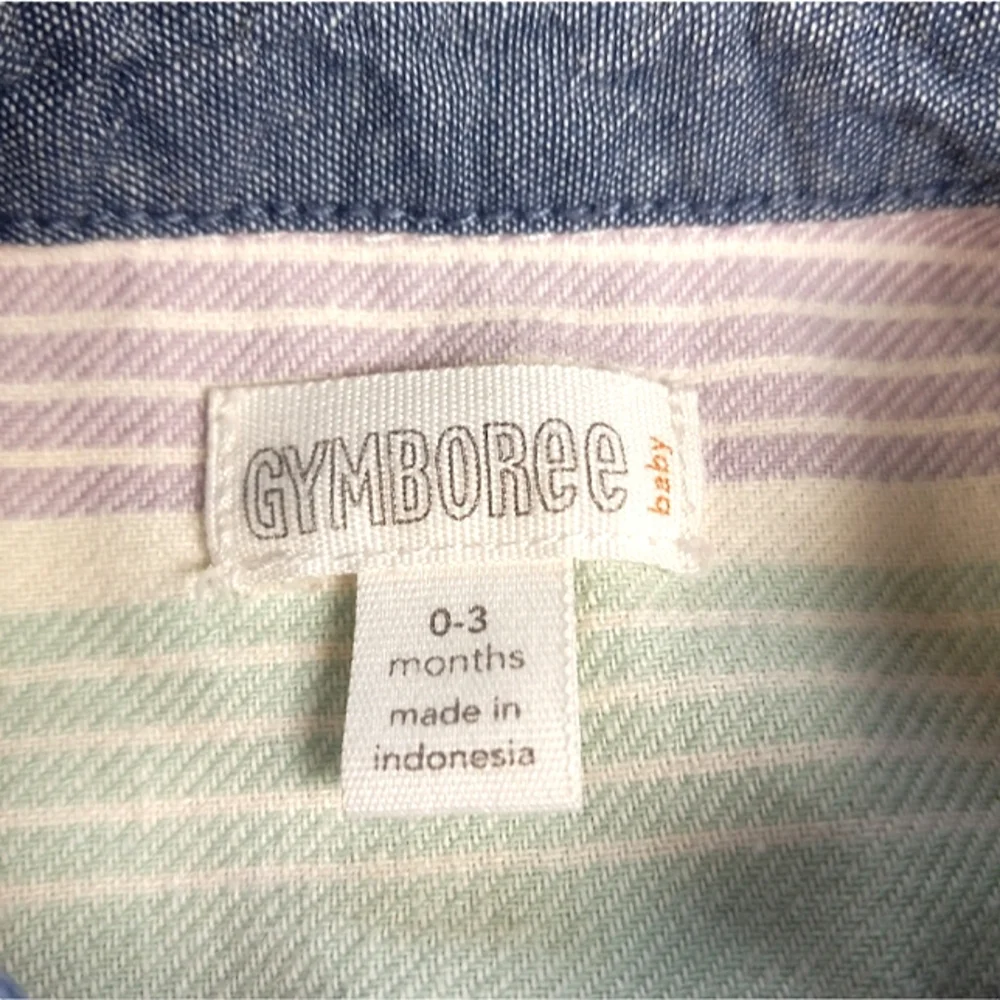 Gymboree Shirt Striped Button Down Size 0-3 Months